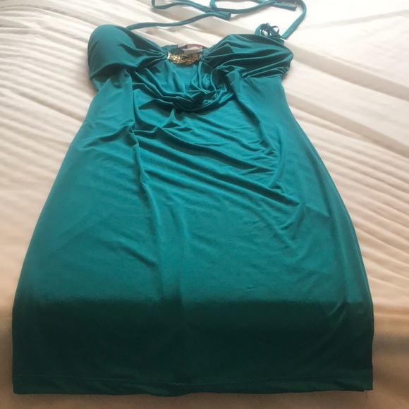 teal club dress